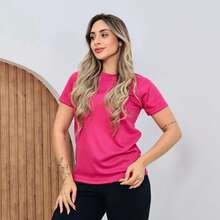Kit Of 5 Women's Dry Fit T-Shirts For Gym And Fitness Training - 粉色 - 查看 4