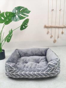 PETSIN 1 件可爱毛绒矩形四季防滑宠物床垫，加厚保暖内衬，适合中小型犬、猫、兔子等宠物，舒适的室内宠物床/沙发，母亲节好礼物 - 灰色 - 查看 13