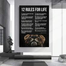 Motivational Quotes Success Canvas Poster Lion Mindset Is Everything Poster Wall Art Print Painting Office Living Room Decor - Multicolor - View 4