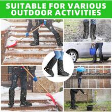 BOOSEN Cubre Zapatos Impermeable, Cubre Zapatos para Lluvia, con Bandas Reflectantes Botas de Lluvia Antideslizantes Chubasqueros de Alta Protección la Lluvia para Bicicleta - G - Ver 2