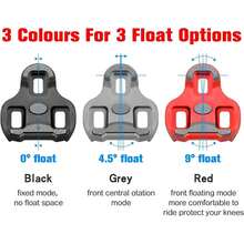 NAACOO - Tacos de bicicleta compatibles con tacos Look KEO, pelotón para interiores y exteriores, ciclismo, carretera y bicicleta, sin clip, zapatos de ciclismo - Flotador KEO -4.5° - Ver 11