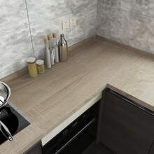 1 Rolle selbstklebende beige Holzmaserung Tapete, geeignet für Innenraum Wanddekoration, abnehmbare Abdeckfolie, Möbelrenovierung, fühlbares Papier, einfach zu installieren Wandaufkleber 40cm x 100cm / 300cm / 500cm