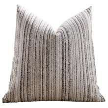 1 件/2 件波西米亚风抱枕套 18x18 英寸，农舍装饰条纹方形枕套雪尼尔簇绒枕套，中性色调枕套，适用于客厅沙发床 - 米色 - 查看 11