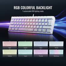 60% Gaming Keyboard, Numeric Keypad And Mouse Set. This Mini Gaming Keyboard Has 61 Keys And Features True RGB Backlighting. Suitable For Computer Gamers/Players, Typists, Travelers And Business Travelers. It Is Easy To Carry.