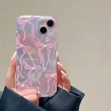 2pc Feather Chiffon IMD Lens Protection Anti-Drop Gradient Pink Bow Faux Pearl Mobile Phone Case Compatible With IPhone 16 Pro Max, 15/14 Plus, 13, 12, 11 Waterproof Shockproof Scratch ResistantFOR-YOUR-BELOVED-PHONE Christmas Gifts Christmas Gifts - 款式1(1件) - 查看 6