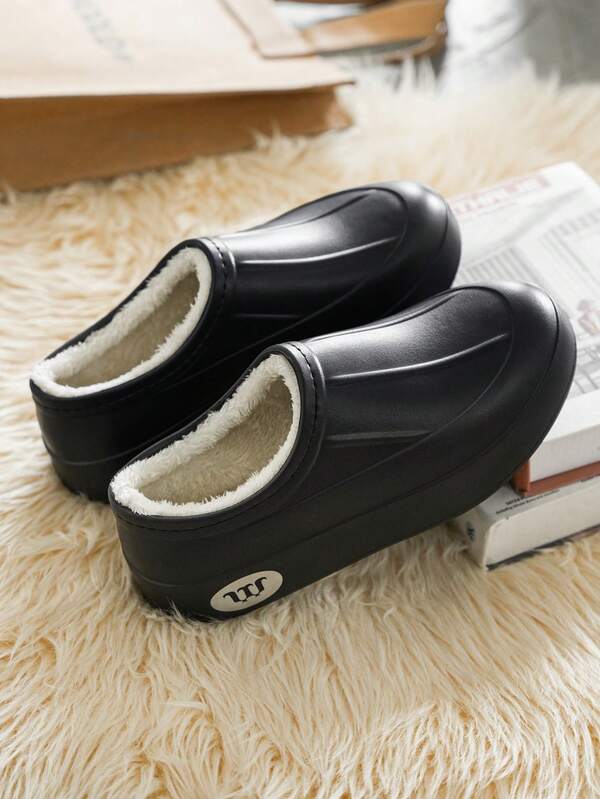 W Quiet Thermal Slippers For Women, Suitable For Indoor, Outdoor, Kitchen, Waterproof, Non-Slip, Warm Lining, Winter