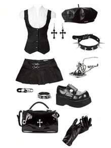 Colares de Rebite Góticos para Mulheres, Colar de Halloween para Meninas "E" Sombrias, Colar Gargantilha Fashion Punk de Couro PU com Vários Picos Colar Gargantilha Anel de Pescoço Joias Masculinas