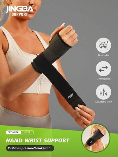 JINGBA SUPPORT Protetor de pulso e palma em malha respirável (1 peça) - Proteção para as mãos, alça ajustável, adequado para levantamento de peso e ciclismo, unissex.