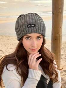 1 Pacote de Faixa de Cabelo Feminina Casual, Quente e Elegante, Feita de Lã Tricotada em Cor Sólida, Acessório de Cabelo para Mulheres