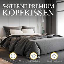 Orange Wave Down Pillow 80 X 80 Cm Feather Pillow - Pillow 80 X 80 Cm 1 Pillow Down And Feathers Sleeping Pillow,  And Oeko-Tex Side Sleeper Pillow For Maximum Support And Luxurious Sleeping