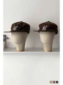 Vintage British Embroidered Letter Casual Versatile Flat Top Baseball Cap, Unisex Small Face Brimmed Hat - Multicolor - View 2