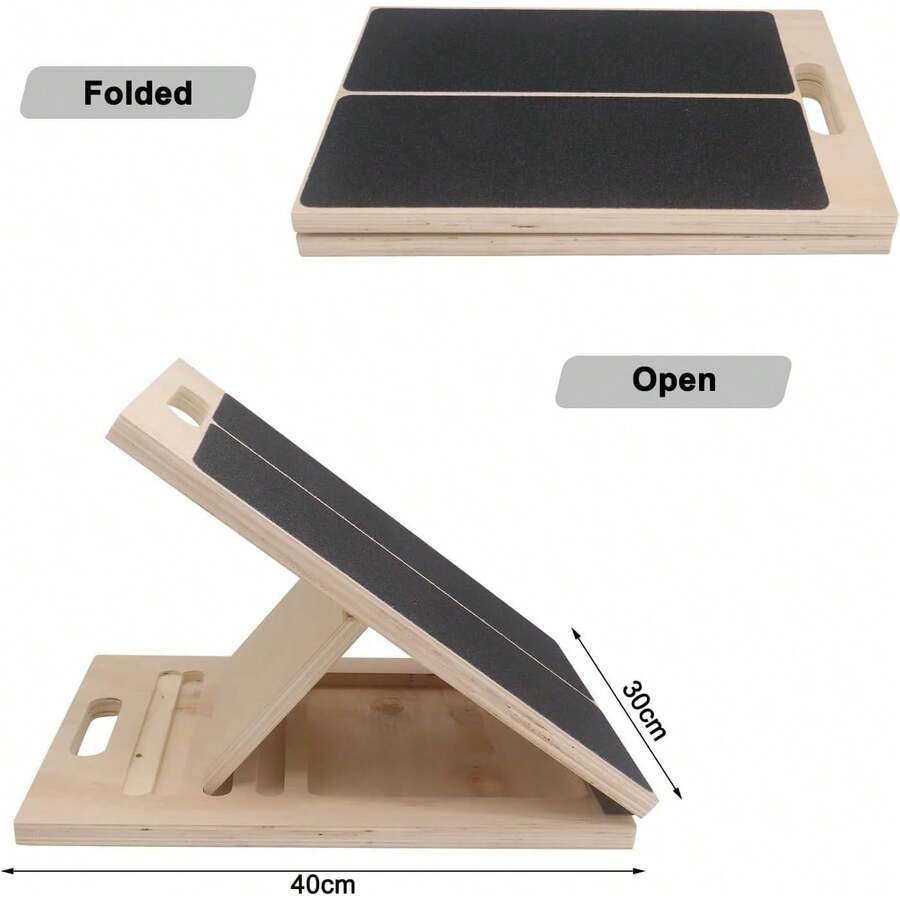 Tabla Inclinada Ajustable Sportisimo Estira Pantorrillas Madera Tabla Ajustable Tabla Inclinada Portátil para Estiramientos Equilibrio - 1 - Ver 1