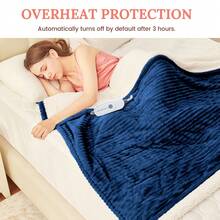 Heated Blanket Electric Soft Flannel Sherpa Heater 5 Heat Settings And 10 Hours Auto Shut-Off Heating Blanket Over-Heat Protection Machine Washable