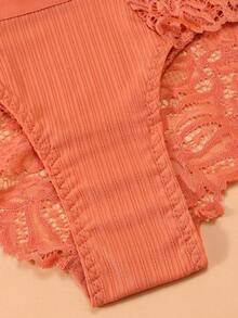 3 buc/set lenjerie intimă sexy pentru femei, chiloți din dantelă moale, talie joasă, lenjerie intimă