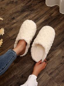 New Women Comfortable Rabbit Fur Slippers, Autumn/Winter