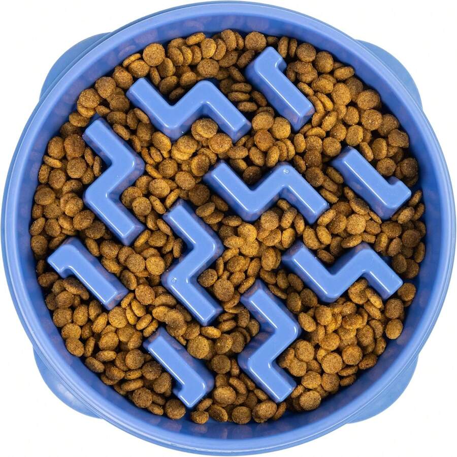 Fun Feeder Slo Bowl, Large Slow Feeder Dog Bowl, 4 Cups, Blue,21996257 - 藍色 - 查看 1