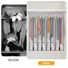 Supernic 4 Pack Garment Bags With Zip, For Wardrobe, Suit Bags - 4pcs 40in - View 6