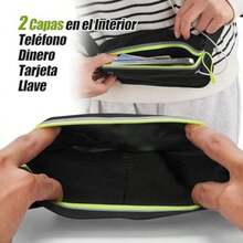 YOMYM Cinturón para correr, bolsa de cintura sin rebote Ultra ligera, Cinturón de entrenamiento fitness, Bolsa deportiva para la cintura para ejercicio, para Apple  8, X, 7, 6+, 5s,  para correr, gimnasio, maratón(Negro) - Tipo 1 - Ver 4