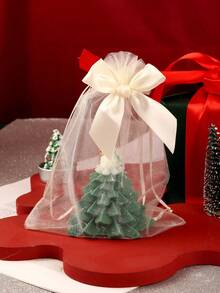 1 pièce Bougie parfumée d'arbre de Noël, décoration de bureau rotative, cadeau, décoration de chambre, cadeaux, décorations de Noël, cadeaux de Noël