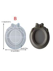 Khay đựng đồ trang sức hình nơ tròn DIY Khuôn silicon dễ thương kiểu dáng ngọt ngào Khuôn đúc nhựa thạch cao xi măng dùng để đựng đồ trang sức Trang trí nhà cửa - trắng - Xem 9