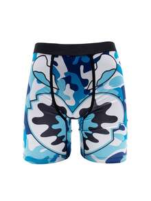 Random 5PCS Men's Printed Long Boxer Fashion Briefs 1XL-4XL