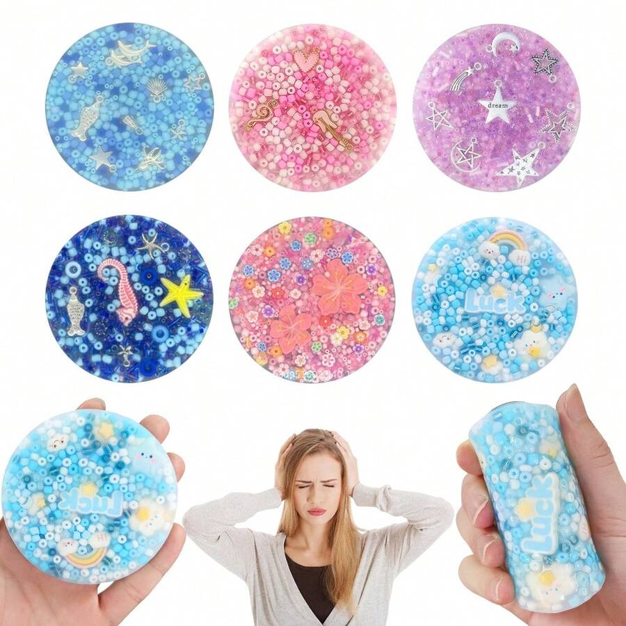 1/4片撕拉垫 - 皮肤抓挠减压玩具，适用于抠皮癖、拔毛癖，耐用抓挠垫，可缓解成人/青少年焦虑和多动症，感官玩具，派对礼品 - 彩色 - 查看 1