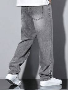 Jeans di jeans semplici con tasche per ragazzi pre-adolescenti, adatti per uso quotidiano