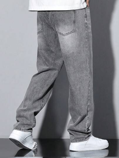Tween Boy Casual Pocket Simple Denim Jeans, For Everyday Wear