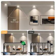 Aigostar Foco empotrable led techo,Iluminacion 9W equivalente 72W, Downlight Led Techo Redondo, 4000K Luz natural, Ojos de buey de led, Ф118-128mm, 6 pack - Redondo-9w-4000k - Ver 5