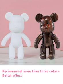 33厘米流体熊，100毫升流体丙烯颜料，DIY绘画雕塑手工绘画暴力熊模型娃娃父母装饰娃娃家居房间装饰，三种以上颜色，效果更佳，办公室、卧室、客厅、教室装饰，圣诞礼物，万圣节礼物 - 彩色 - 查看 9