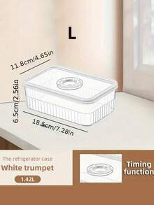 Hộp đựng thực phẩm tủ lạnh cỡ nhỏ/vừa/lớn có hẹn giờ - Hộp đựng thực phẩm bằng nhựa tái sử dụng, giữ thực phẩm tươi ngon, hộp đựng thịt và rau củ trong ngăn đông có nắp đậy, thiết kế trong suốt dễ quan sát, giải pháp lưu trữ trong tủ lạnh | Hộp đựng đồ phong cách | Thiết kế nắp đậy - Nhiều màu - Xem 7