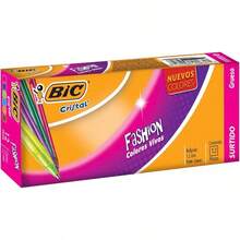 Bolígrafo Cristal Fashion Punto Grueso 1.2mm Colores Vivos Escritura Suave y Fluida Surtido de Colores 10 Piezas - Surtido de 8 colores - Ver 7