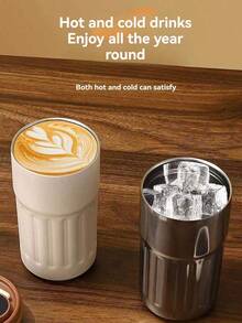 A Stainless Steel Insulated Coffee Cup With A Portable Leak-Proof Design That Keeps Both Hot And Cold. It Is Suitable For Sports And Fitness, Office Work, Outdoor Travel, Home Use, Car Drinks And Other Scenarios. It Is An Ideal Choice For Office Workers, Students And Holiday Gifts. It Is Especially Suitable As A Christmas Gift, A Couple's Water Cup Or A Daily Practical Accessory.