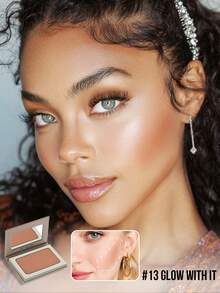 MISSLYN-GLOW WITH IT 古铜粉，粉饼，哑光古铜粉，易于涂抹，持久显色，冷色调轮廓，打造自然妆容，面部塑形粉，保湿滋养，蕴含 Murumuru 黄油混合物，全天焕发光彩，经皮肤科医生测试。 - #13 GLOW WITH IT - 查看 2