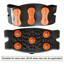 1-3Pairs 5-Stud Snow Ice Claw Climbing Anti-Slip Spikes Grips Crampon Cleats Sport Shoes Cover For Walking Hiking Boots 26-45