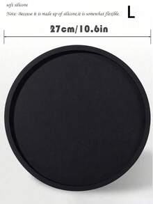 1pc/3pcs Round Marble Pattern Storage Tray, Bathroom Organizer Rack, Easy To Clean, Candle/Fragrance Holder, Silicone Vanity Tray, Jewelry Dish, Ideal For Liquid Soap, Shampoo, Spice Jars, Vase Mat In Home, Bathroom, Kitchen, Living Room, Coffee Table, Dining Room Plates Plate Kitchen Decor Trays Fruit Tray Tray Decor Gifts Birthday Graduation - Multicolor - View 14