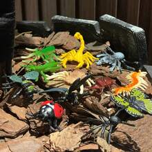 16pcs Insect Model Set, Includes 12 Insect Plush Toys - Dragonfly, Scorpion, Mantis, Ladybug, Centipede And Tree Models, Suitable For Science Learning Educational Toys, Ideal For Holiday And Party Gifts