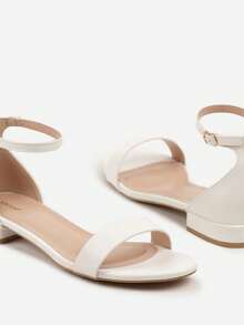 Women's Chic Ankle Strap Sandals - Casual Summer Sandals - White - View 6