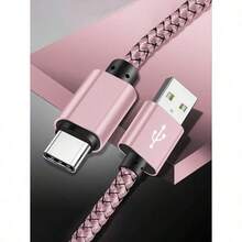 60W USB-A To Type-C Fast Charger Cable, USB Type-C Nylon Braided Mobile Phone Charging Data Cable, Compatible With Samsung Galaxy S25 S24 S23 S22 S21 S10, Note 20 10 9 A51 G8 G7, Pixel, One Plus And Other Mobile Phones Fast Charging USB C