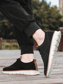 Breathable And Comfortable Men's Business Casual Shoes, Effortlessly Suitable For Both Business And Leisure Occasions. - màu đen - Xem 4