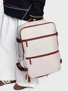 Women's Backpack, Large Capacity Travel Backpack, Commute/School Backpack, Fashionable Laptop Bag, Short-Distance Business Travel Luggage Bag - Multicolor - View 3
