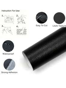 Self Adhesive Leather Repair Patch Tape Large Leather Patches For Furniture, Couch, Car Seats, Office Chair, Bags, Vinyl And Boat Seat Repair, 24 Colors - Multicolor - View 3