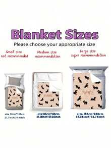 1 Peça Cobertor Personalizado com Texto da Família, Cobertor com Texto Personalizado, Padrão de Cachorro Dachshund, Cobertor Memorial. Adequado para Natal, Dia dos Namorados, Dia das Mães, Adultos, Natal, Leve, Cobertor de Estimação, Cobertor Personalizado, Cobertor Personalizado com Foto, Cobertor Personalizado, Adequado para Dia das Mães, Aniversário, Dia dos Pais, Formatura, Casamento, Natal, Halloween, Aplicável à Sala de Estar, Cama, Carro, Quarto, Sala de Estar, Cobertor de Sofá, Tapete, Cobertor Familiar