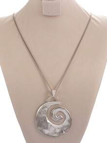 1Pc Elegant Antique Silver Retro Asymmetrical Pendant With Beaded Cord, Perfect For Daily Wear, Halloween Christmas