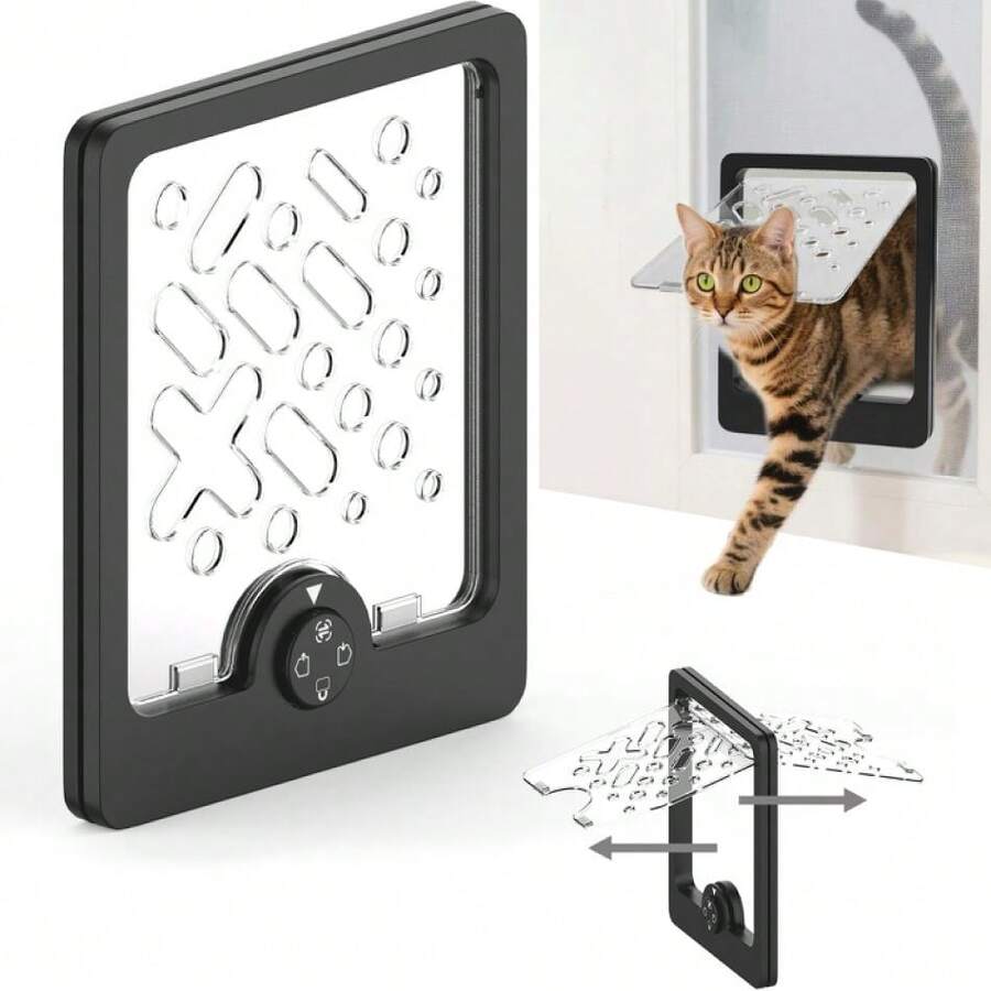 Cat Door,Cat Enclosure Square Connector To Pet Door, Cat Flap Door,A Small Open Door For A Crate,Easy Installation Pet Door For Custom Litter Box,Cat Houses,Playpens,Cat Delivery Room, Etc. (New Box),21789884