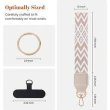 1pc Wrist Strap With Keyring Wristlet Keychain For Clutch And Key Holder Key Chain  Car Keychain Cute Keychain Wristlet Keychain Keychain For Women Wallet Keychain Key Lanyard For Women Car Key Chain Cute Key Chain Key Chain Wristlet Elegan - sóng - Xem 2