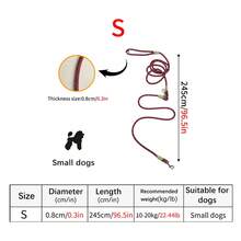 1条夜光尼龙免手持狗绳，多功能肩带/斜挎带，适合小型、中型和大型犬 - 彩色 - 查看 17