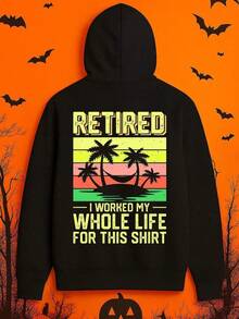 1pc Hoodies & Sweatshirt Funny Hoodies Men'S Long Sleeve Black Hoodies For Autumn And Winter Clothing Sweatshirt Streetwear For Winter Fall, As Gifts Autumn Gift Pullovers Dames Casual Spring Hall,Fall Hoodies,Men's Fall Clothes,Street Wear,Halloween,Mens Hoodies,Y2k Clothes,Jesus Hoodie,Thanksgiving Day,Nightmare Before Christmas,Christmas - màu đen - Xem 1