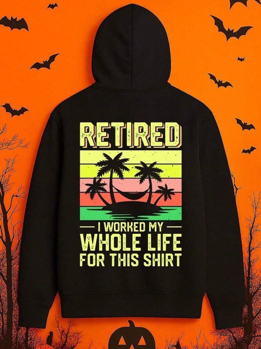 1pc Hoodies & Sweatshirt Funny Hoodies Men'S Long Sleeve Black Hoodies For Autumn And Winter Clothing Sweatshirt Streetwear For Winter Fall, As Gifts Autumn Gift Pullovers Dames Casual Spring Hall,Fall Hoodies,Men's Fall Clothes,Street Wear,Halloween,Mens Hoodies,Y2k Clothes,Jesus Hoodie,Thanksgiving Day,Nightmare Before Christmas,Christmas - màu đen - Xem 1
