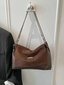 1 Stück modische, retroartige Damen-Shopper mit großer Kapazität, geeignet für Hochschulabsolventen & Büromitarbeiter, perfekt für Büro, Universität, Arbeit, Geschäft, Pendeln, Outdoor, Reisen, Wandern